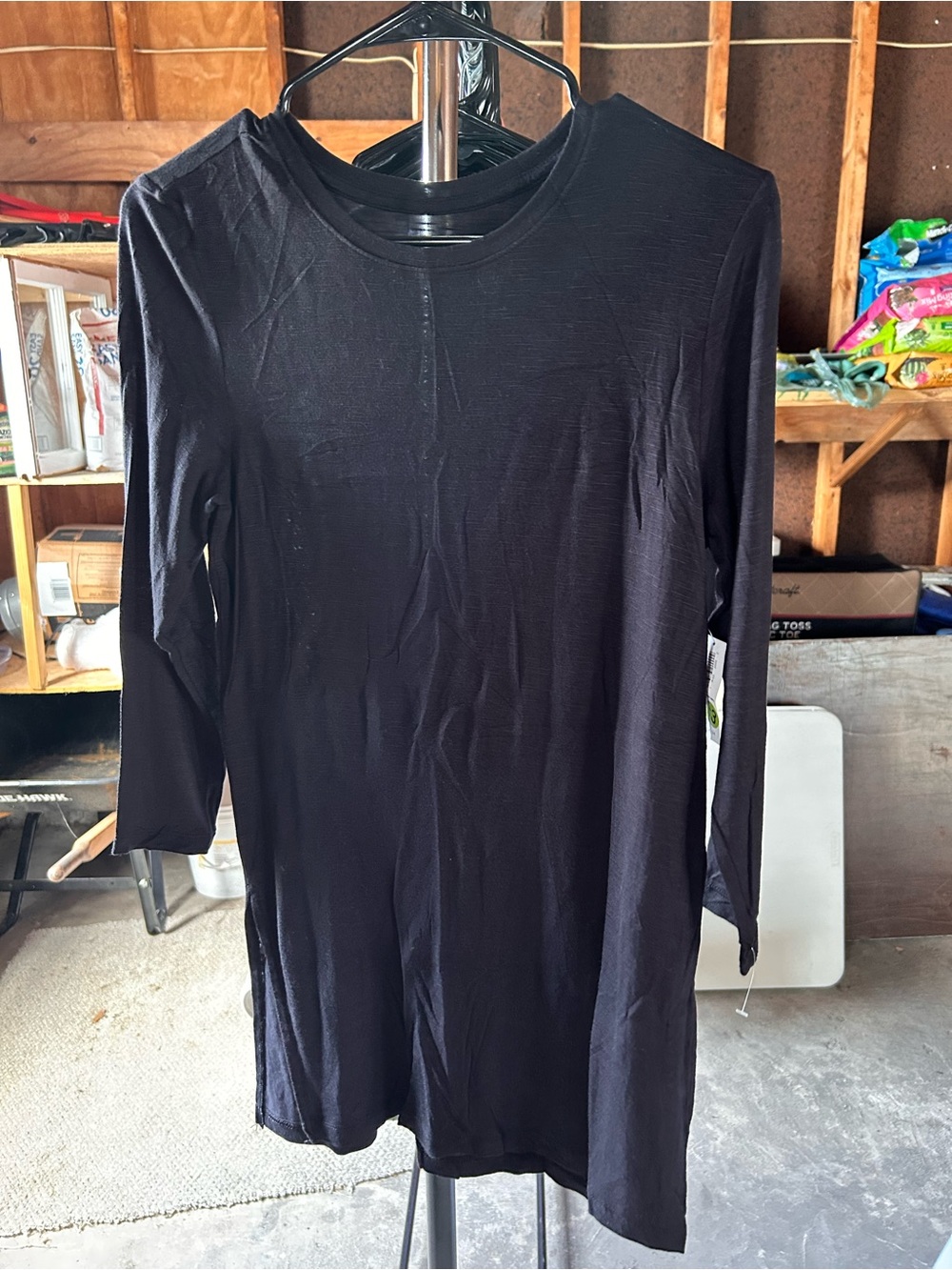 Old Navy Black Long Sleeve Tunic Top